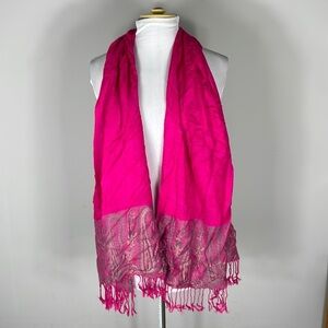 Hot pink scarf made in Jerusalem